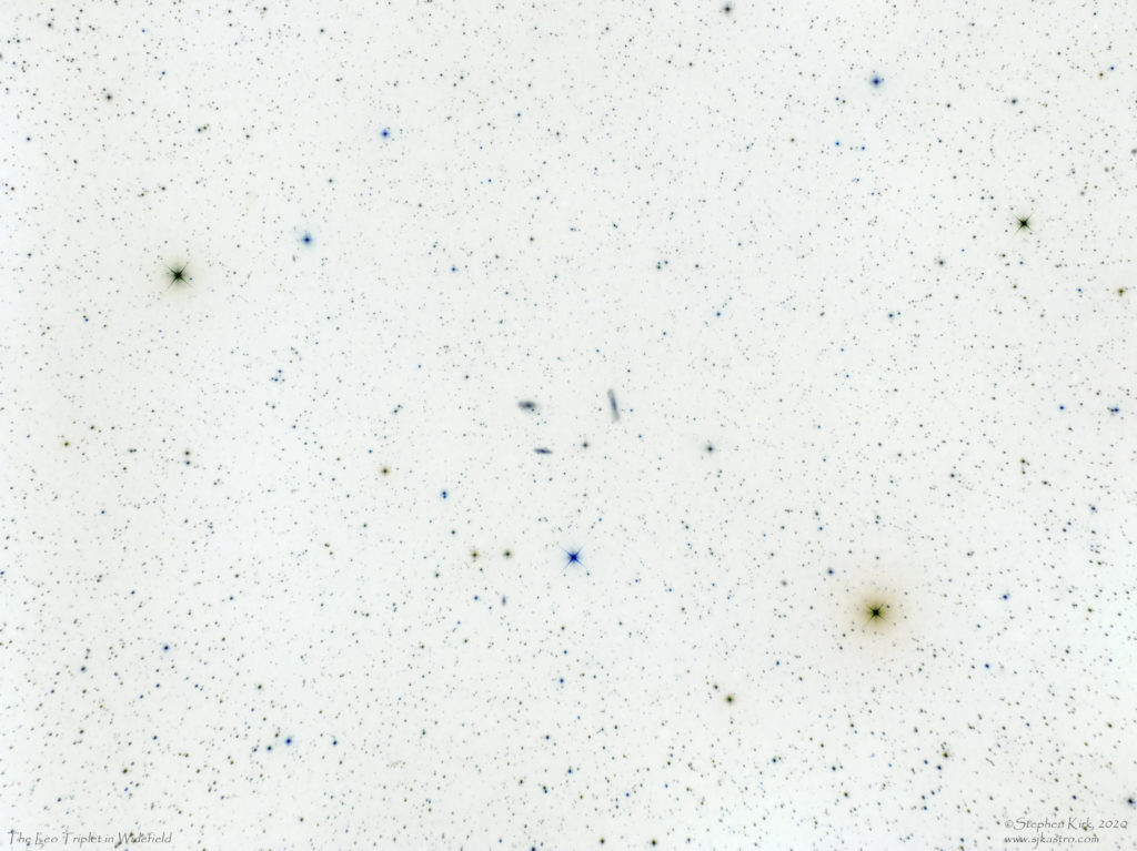 Leo Triplet In Widefield Inverted