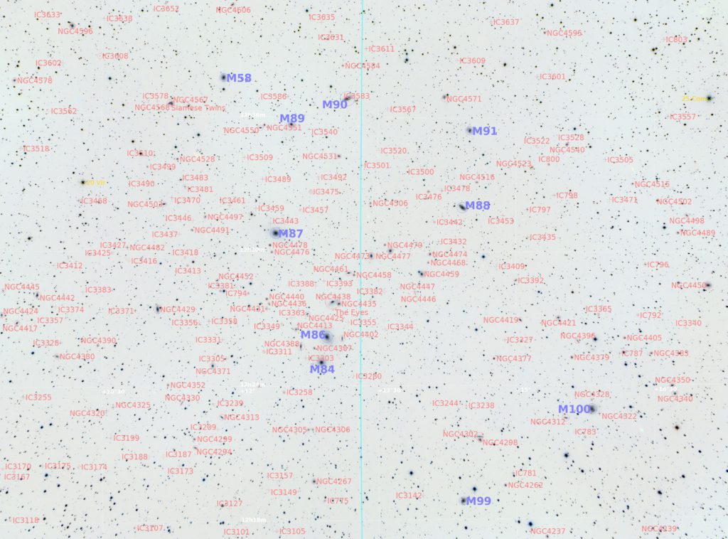 Virgo in Widefield Annotated