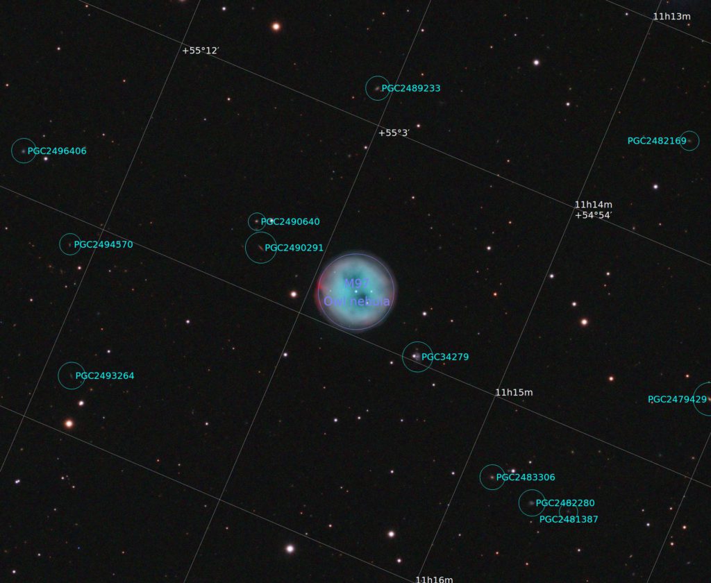 M97 The Owl Nebula Annotated