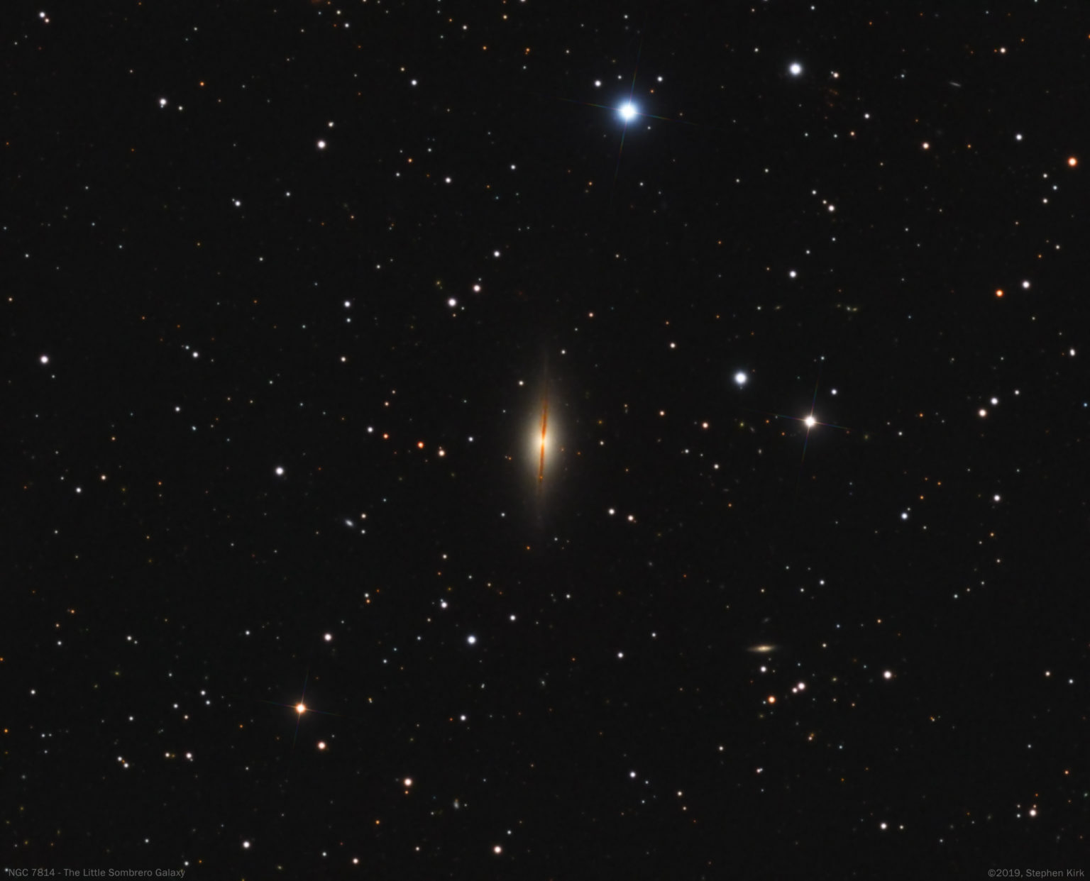 NGC 7814 - The Little Sombrero Galaxy - TEC 140 - SK Astro