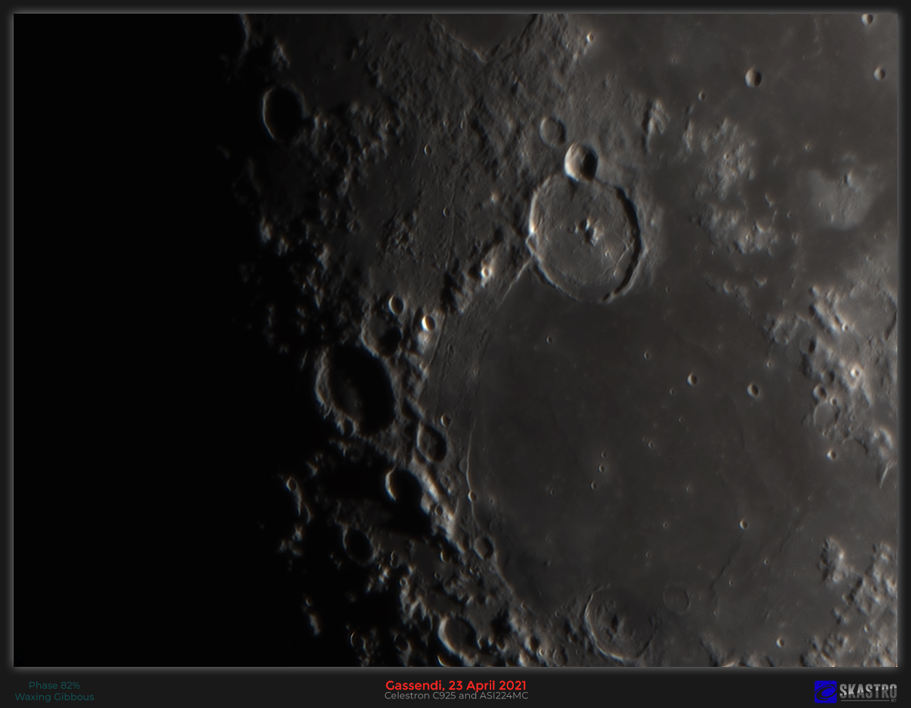 Lunar Pictures from 23rd April 2021 C925 and ASI224MC - SK Astro