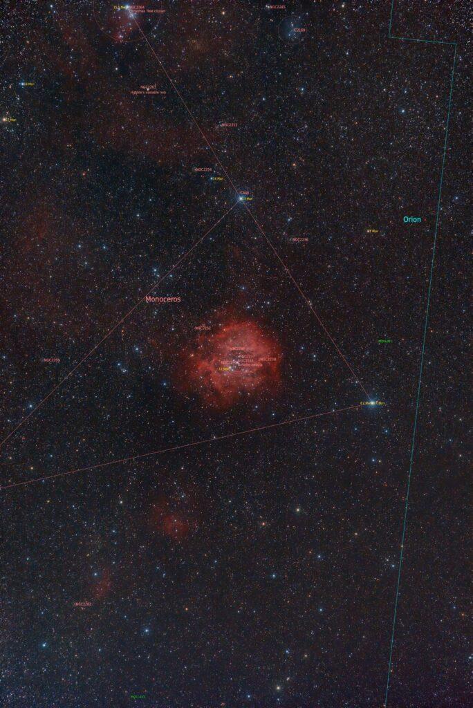 Rosette Nebula Annotated
